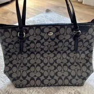 Elegant Black and Gray Tote Bag